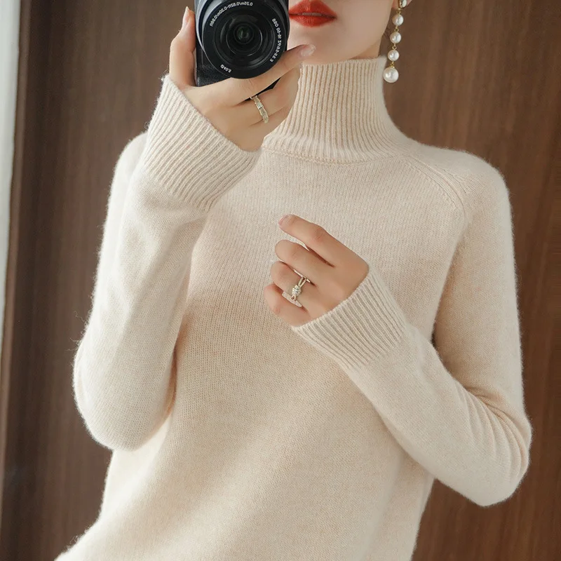 Casual Autumn Winter Women Sweaters Turtleneck Long Sleeve Thick Warm Pullovers Fashion Korean Knitwears Basic Jumpers 2025 - Image 2