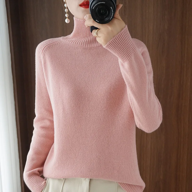 Casual Autumn Winter Women Sweaters Turtleneck Long Sleeve Thick Warm Pullovers Fashion Korean Knitwears Basic Jumpers 2025 - Image 6